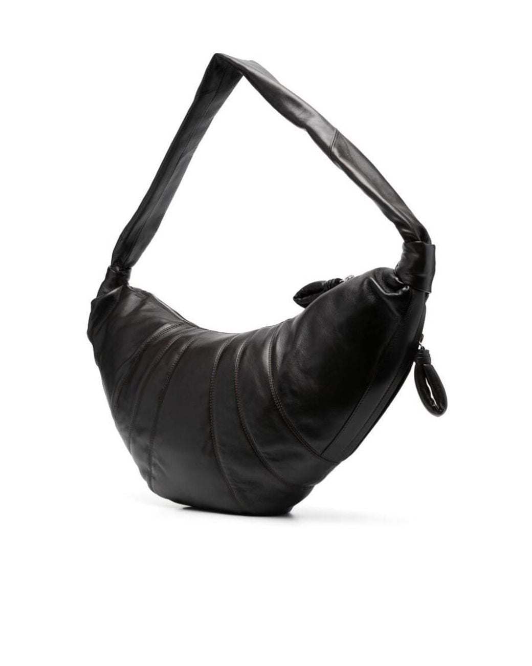 Lemaire Black Large Croissant Zipped Shoulder Bag for men