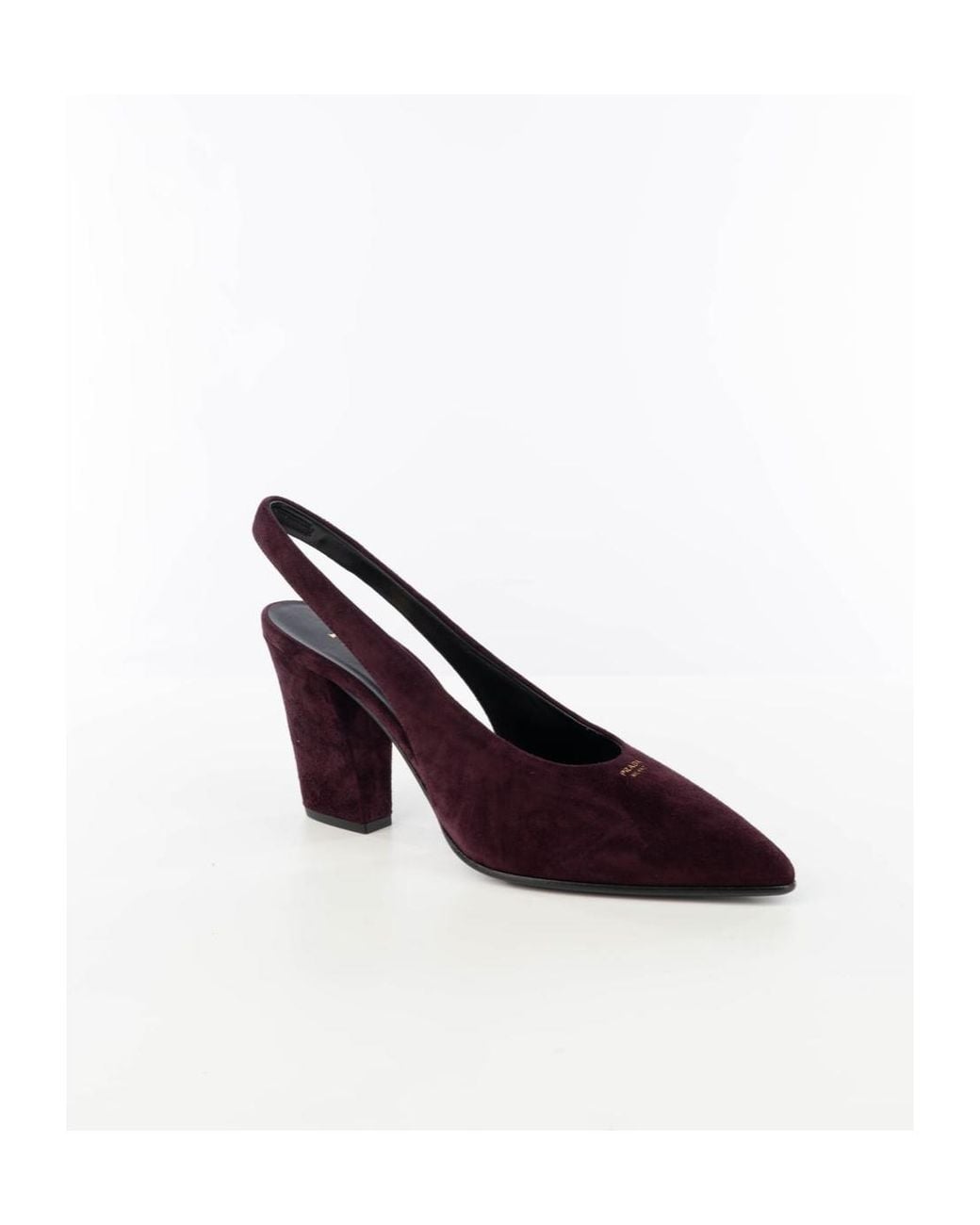 Prada Purple Pointed-Toe Slingback Pumps