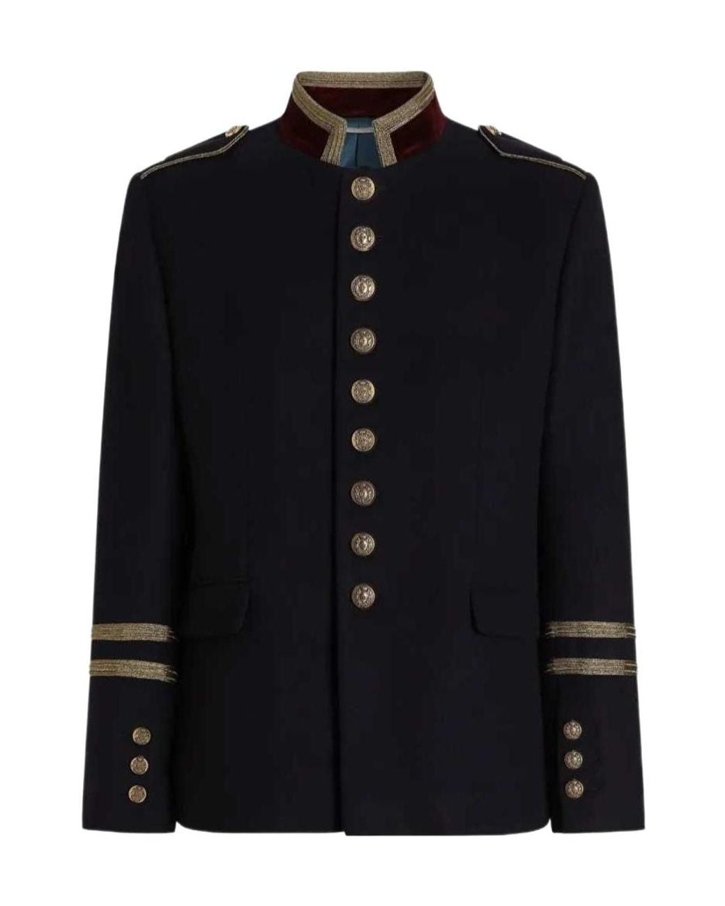 Dolce & Gabbana Black Wool Frock Coat for men