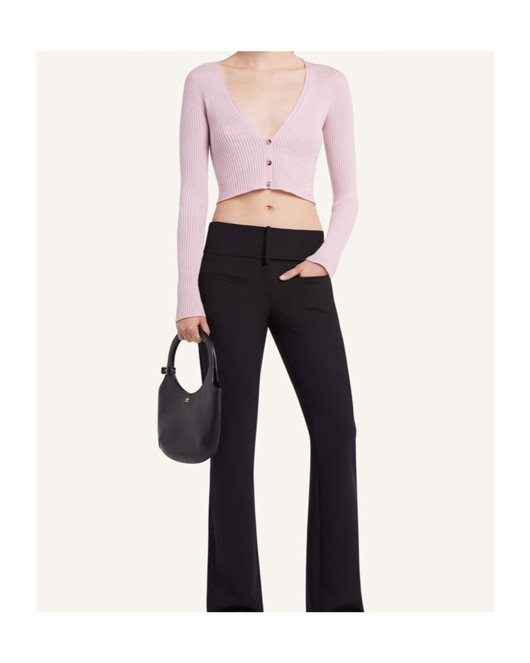 Courreges Pink Solar Cardigan