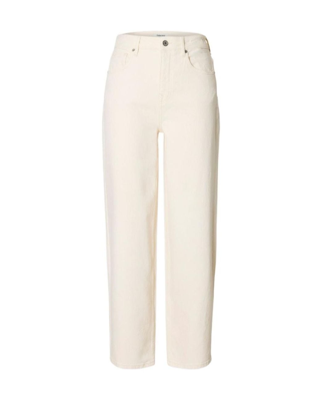 SELECTED White Buttoned Jeans