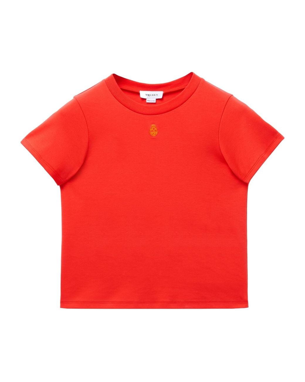 McQueen Skull Embroidered Crewneck T-Shirt