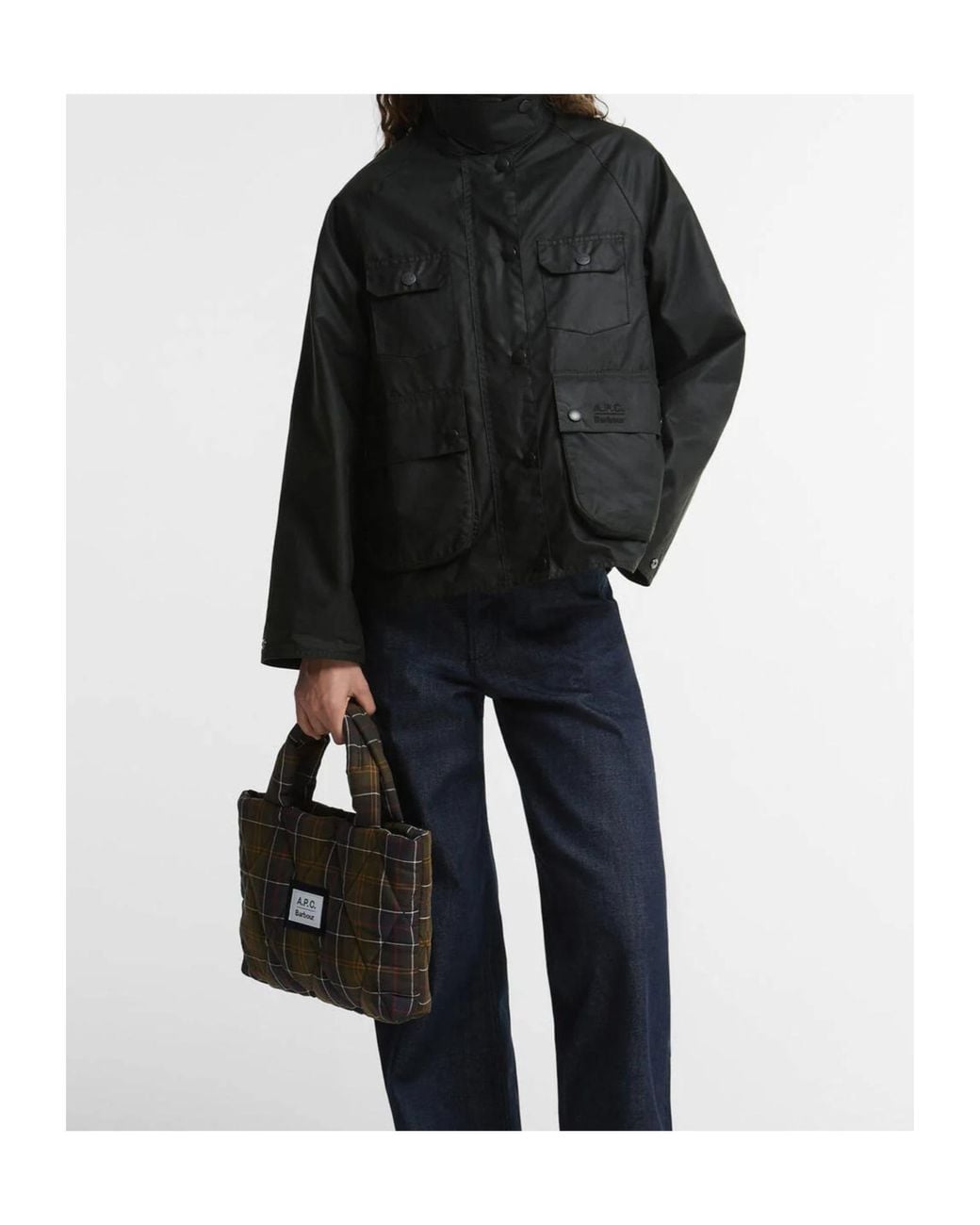 Barbour Black X A.P.C. Spey Waxed Jacket