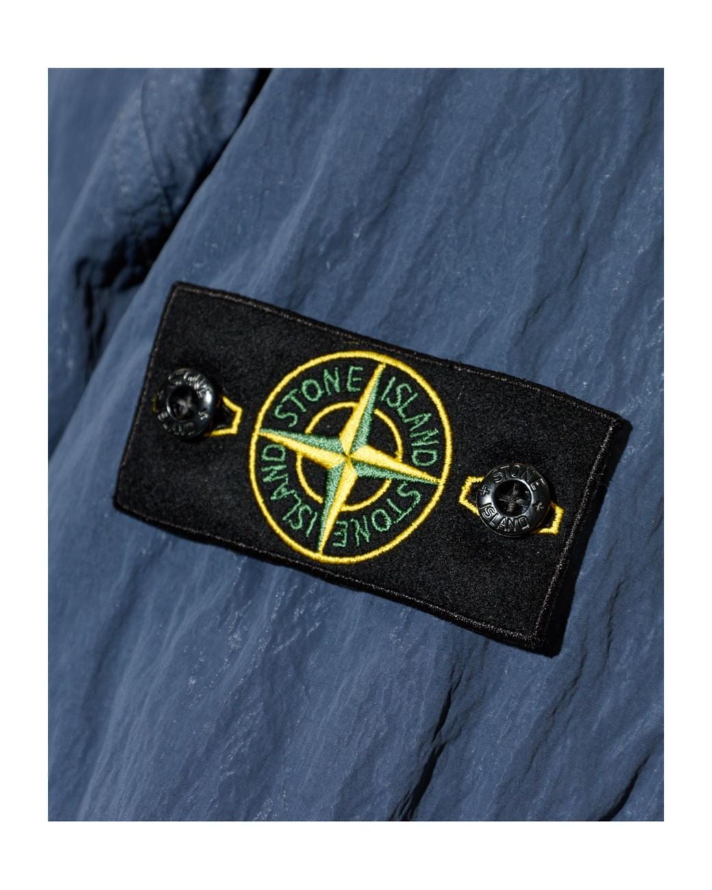 Stone Island Blue Logo Patch Zip-Up Jacket for men