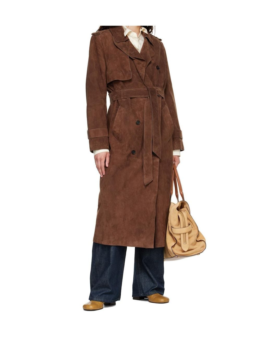 Mackage Brown Gael-Su Oversized Long-Sleeve Trench Coat