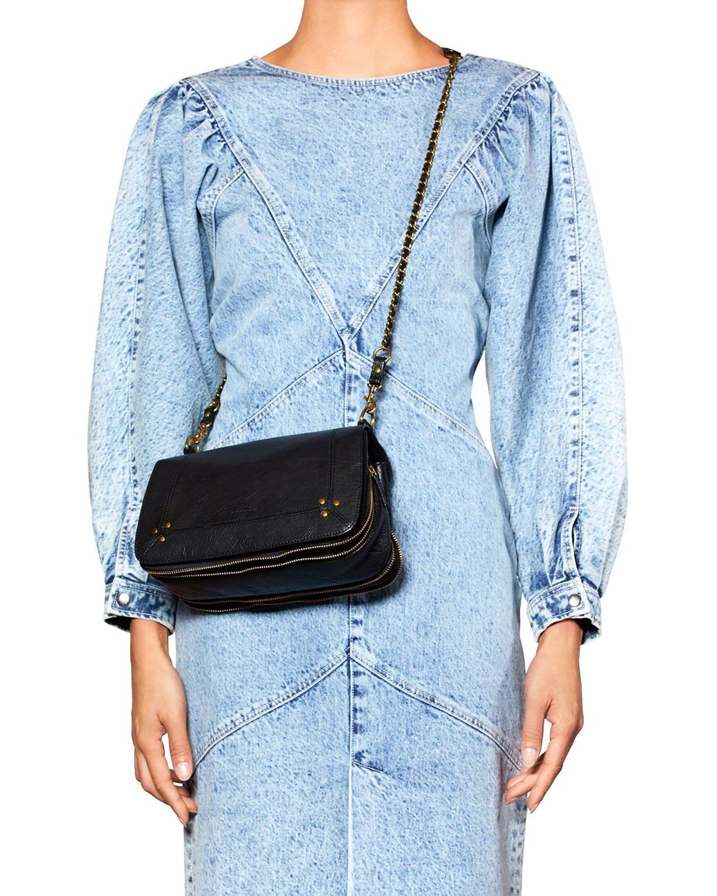 Jérôme Dreyfuss Black Bobi M Long Strap Bag