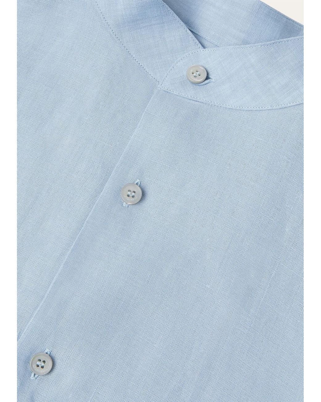 Loro Piana Blue Long Sleeve Shirt for men