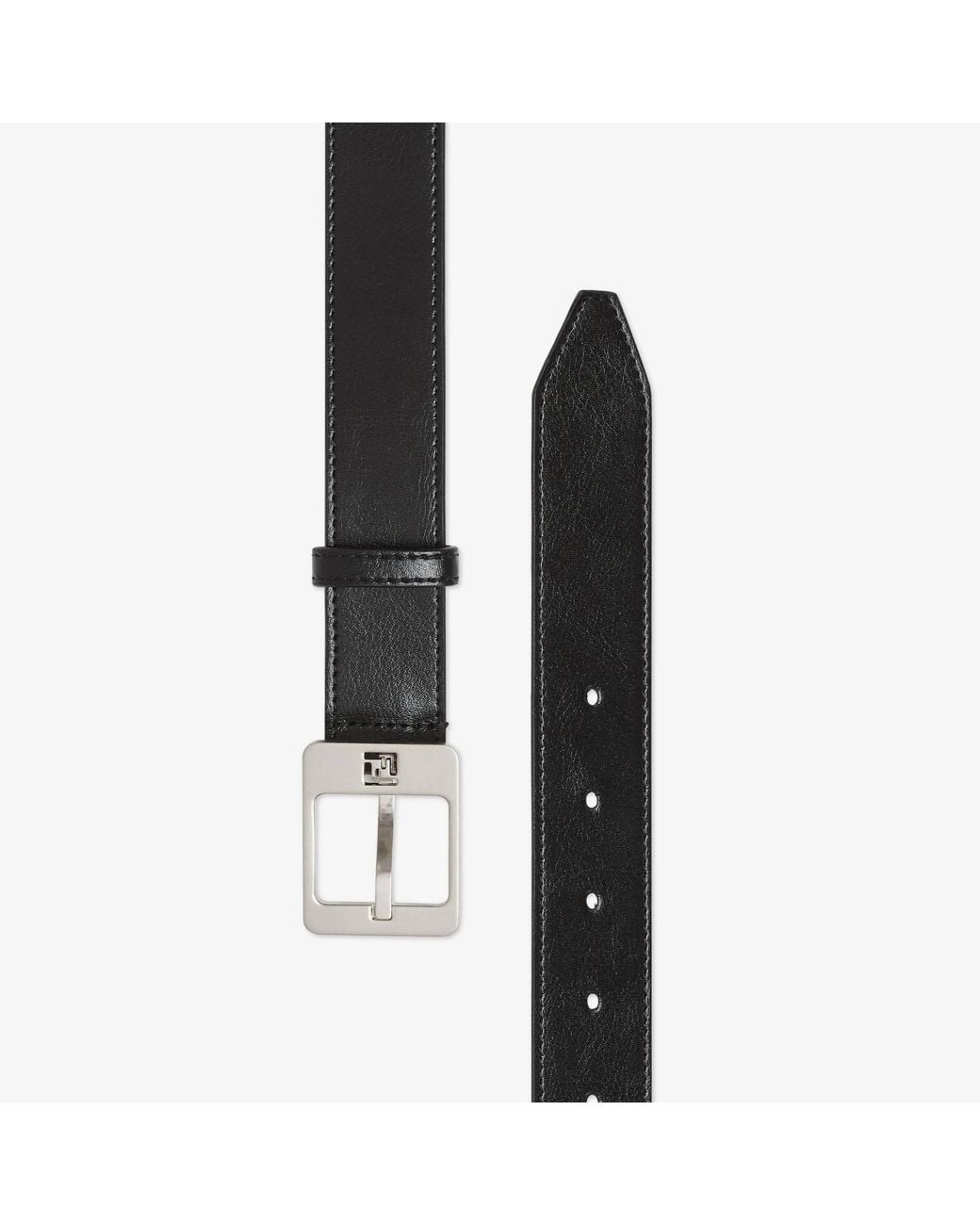 Fendi White Buckle Decorated Belt for men