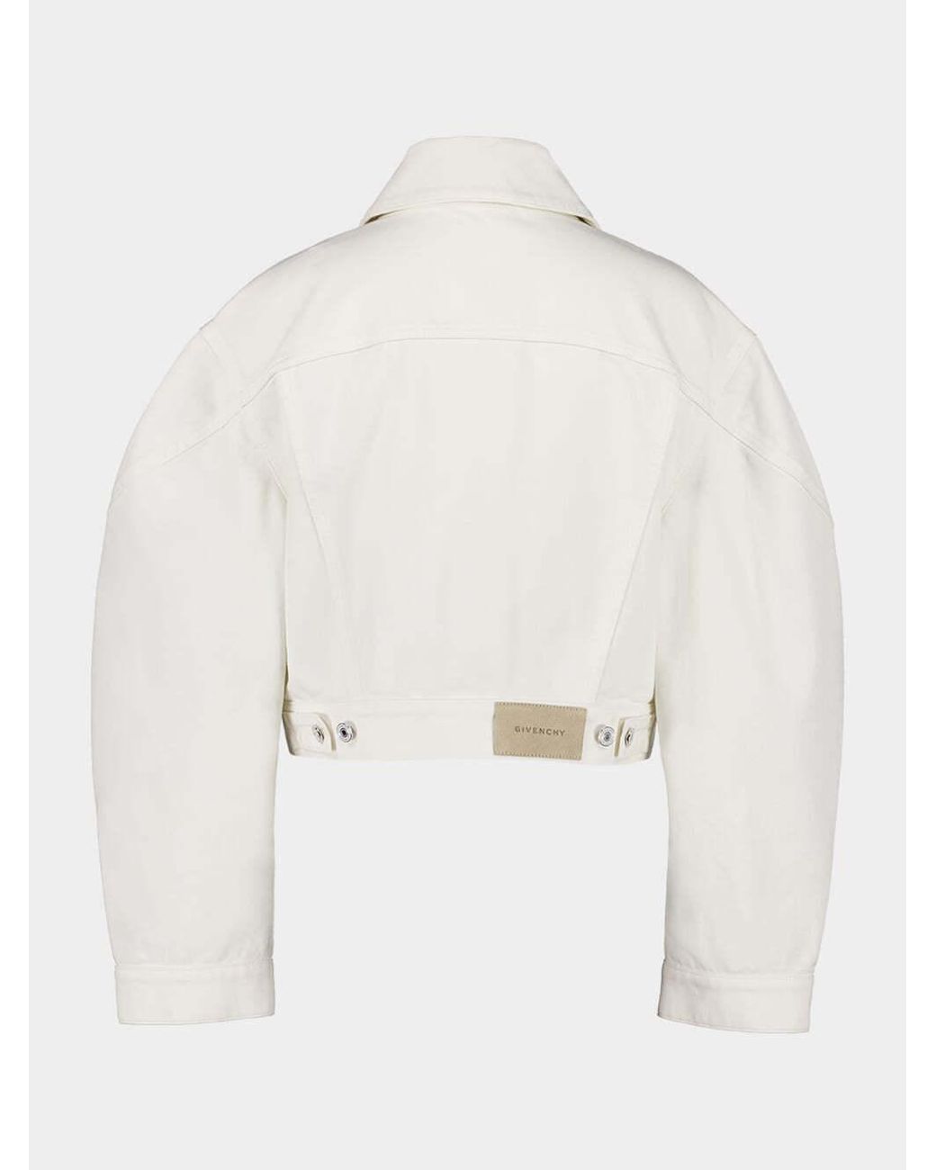 Givenchy White Cropped Denim Jacket