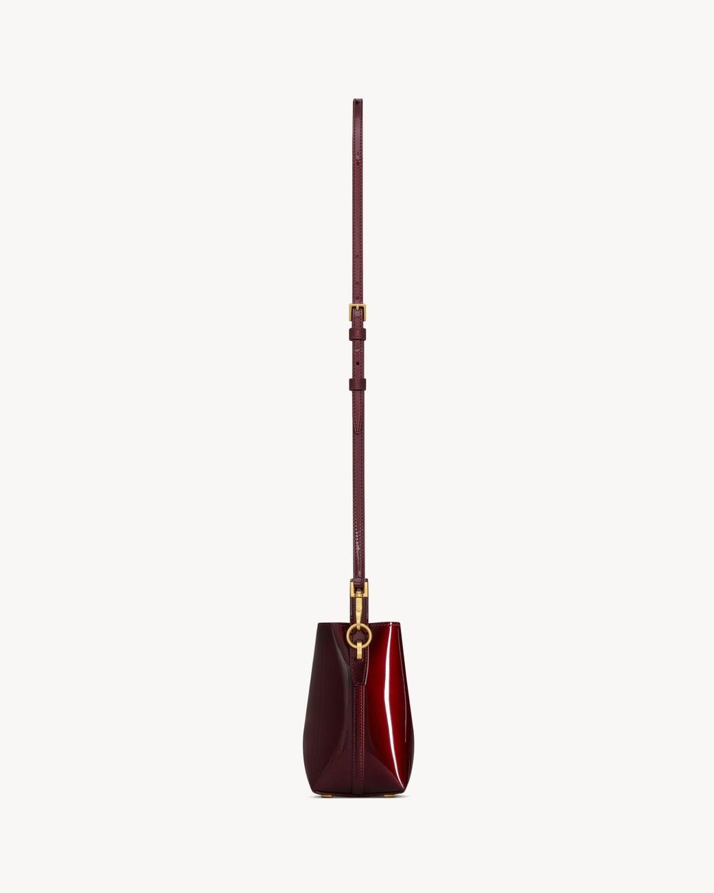 Saint Laurent Red Le 37 Logo Plaque Mini Shoulder Bag
