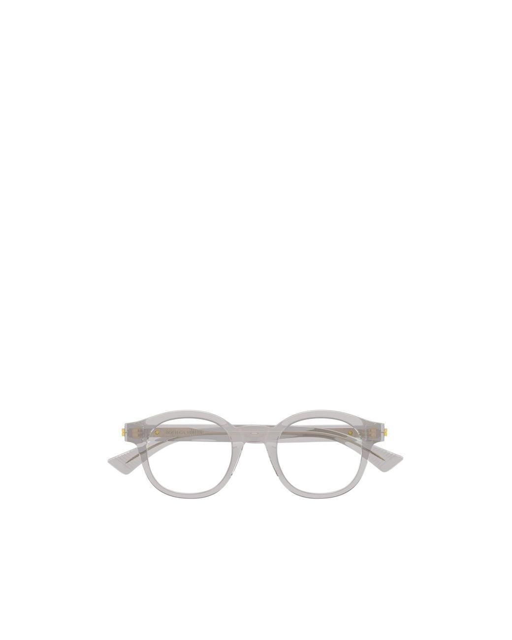 Bottega Veneta White Eyewear Oval Frame Glasses for men