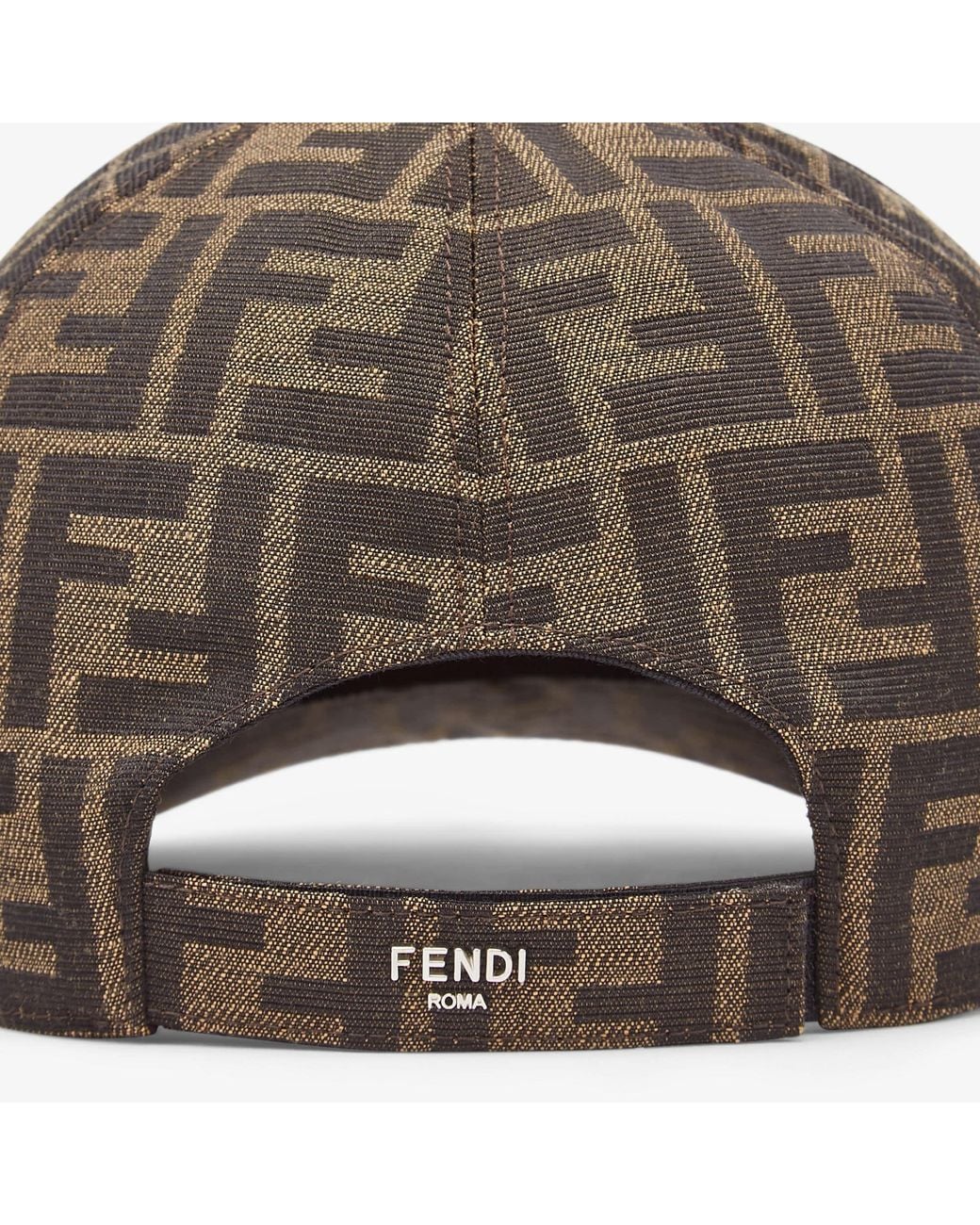 Fendi Brown Ff Jacquard Curved-Peak Baseball Cap for men