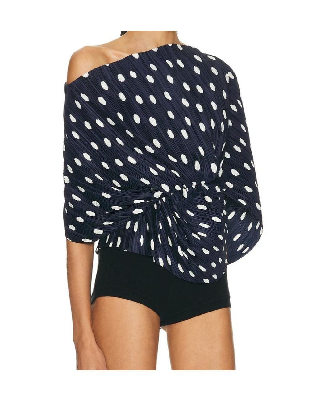 Cult Gaia Blue Off-The-Shoulder Top