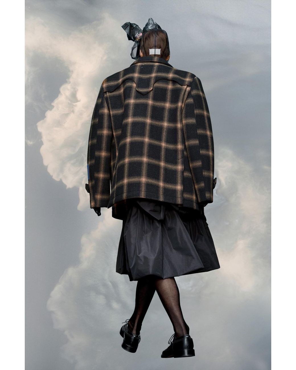 Maison Margiela Black Double-Breasted Pendleton Peacoat for men