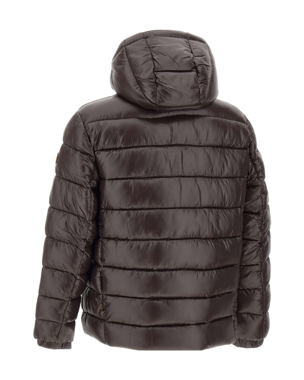 Save The Duck Gray Zip-Up Hooded Puffer Jacket for men