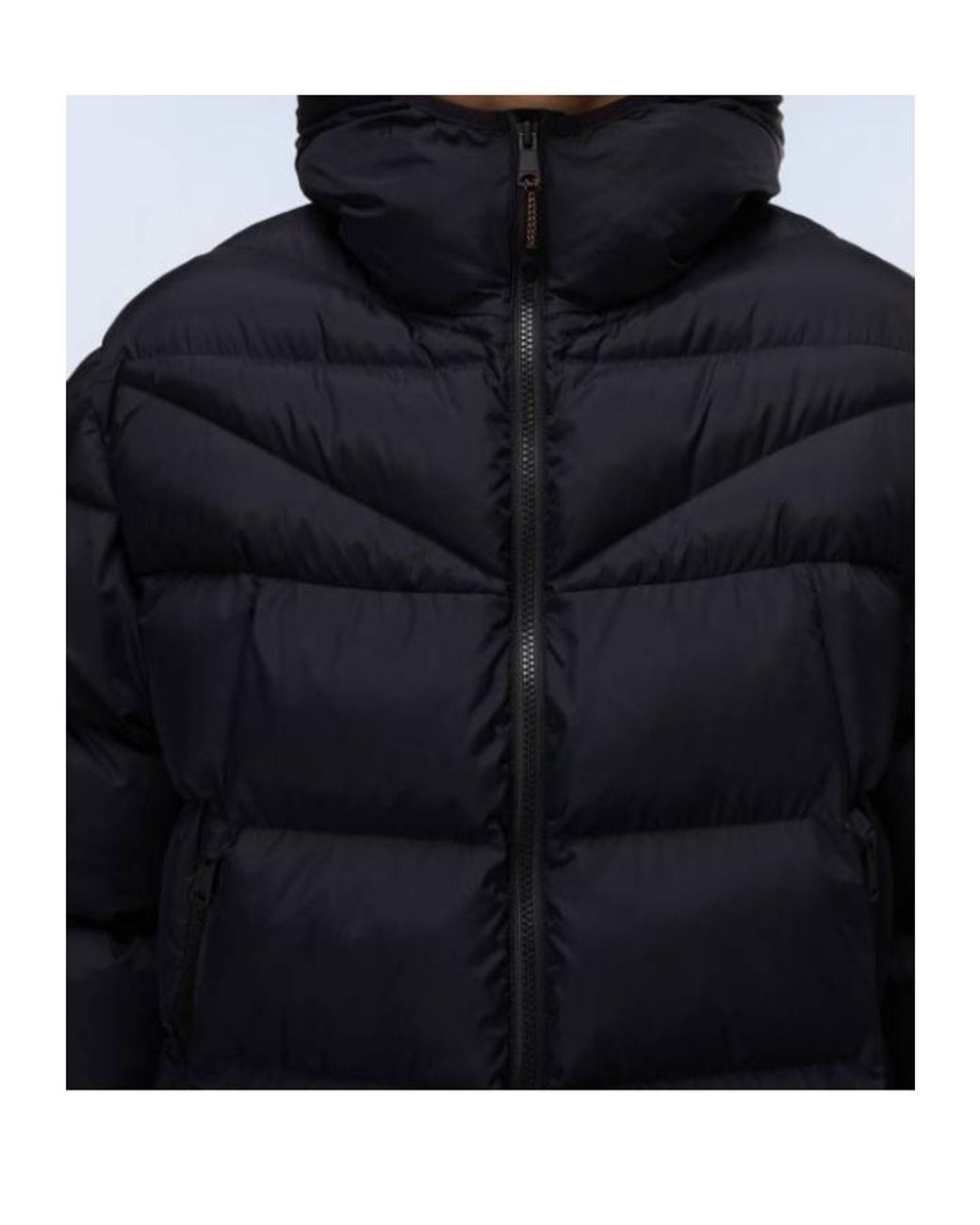 Napapijri Blue Hooded Padded Jacket for men