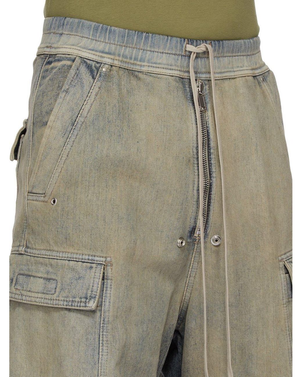 Rick Owens Gray Double Cargo Jumbo Belas Jeans for men