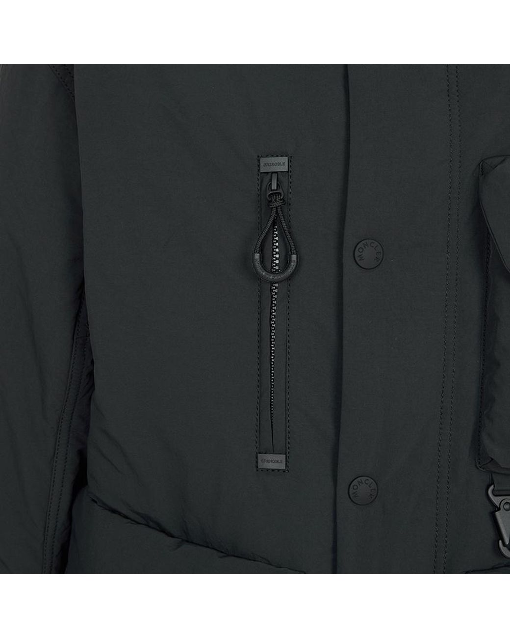 Moncler Black Long-Sleeved Down Jacket for men