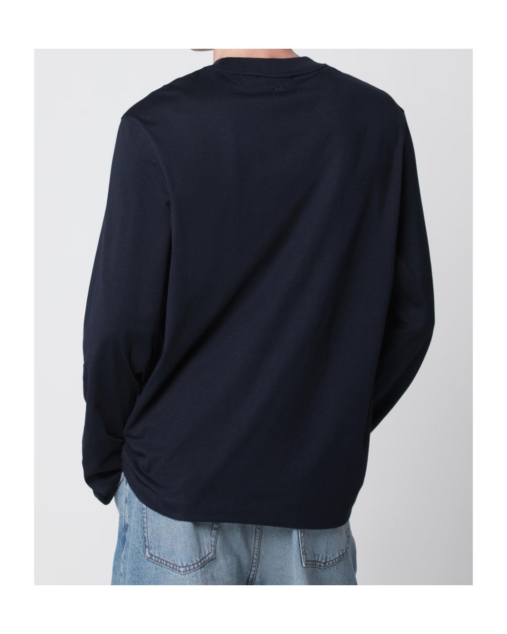 AMI Blue Long-Sleeve T-Shirt for men