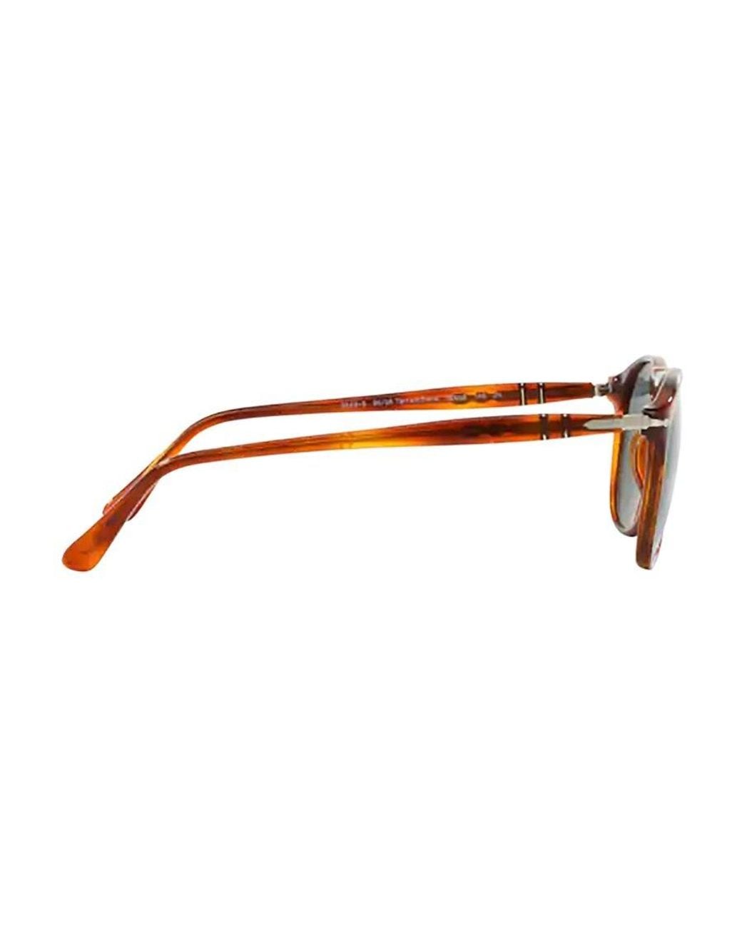 Persol Blue Round Frame Sunglasses for men
