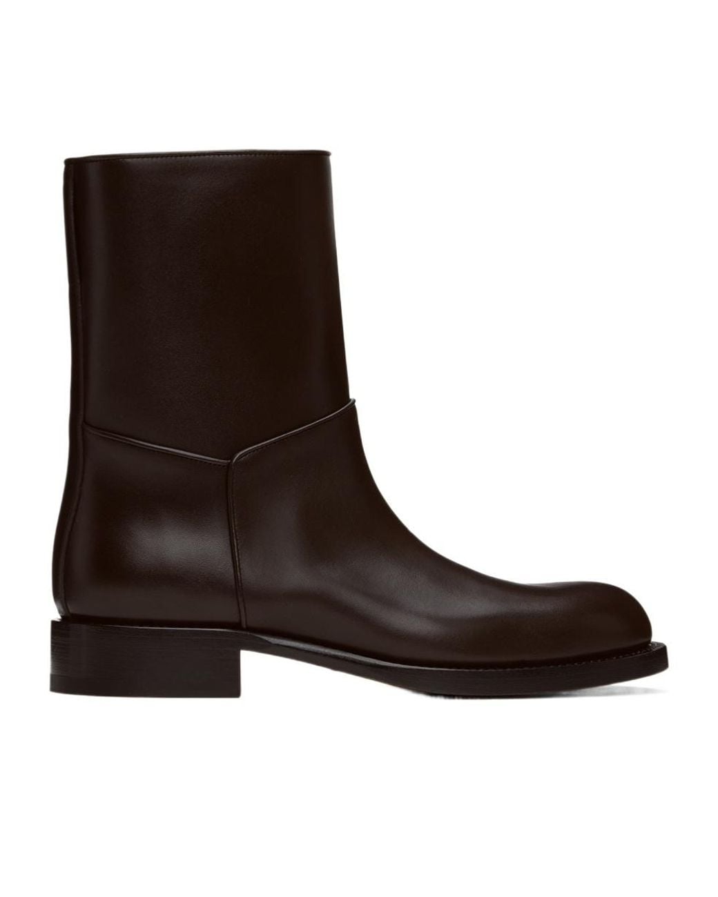 The Row Brown Round-Head Short Boots