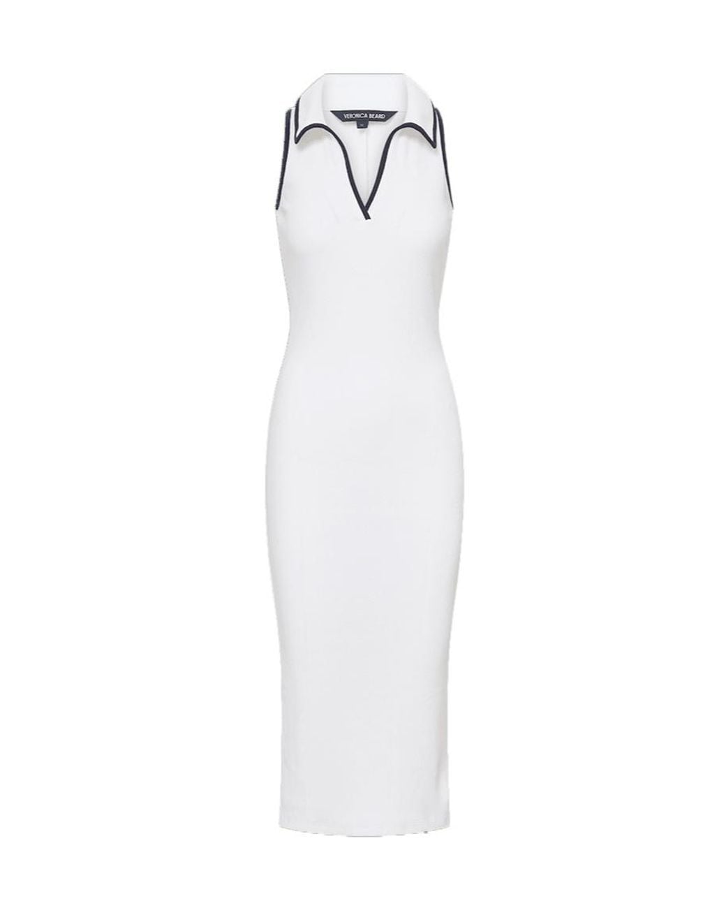 Veronica Beard White Darien Midi Dress