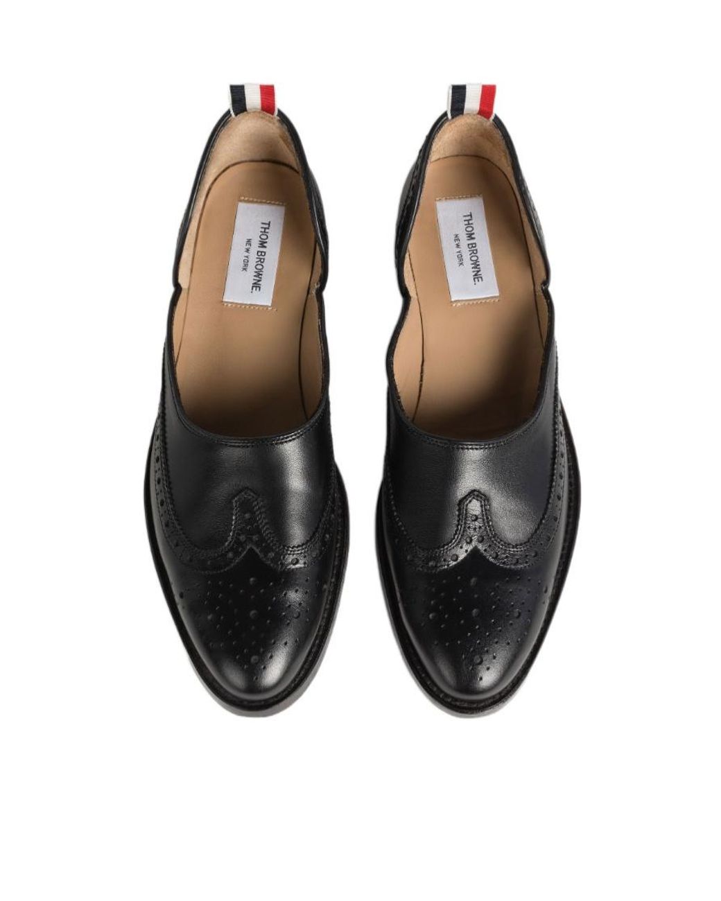 Thom Browne Black Slip-On Brogue Shoes