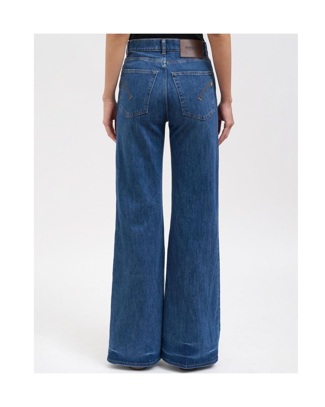 Dondup Blue Amber Wide-Leg Jeans