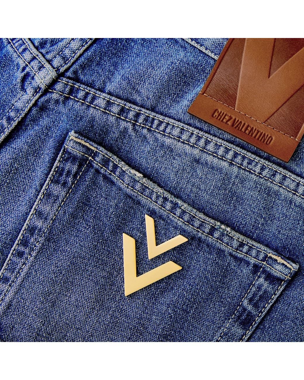 Valentino Blue High-Waisted Jeans