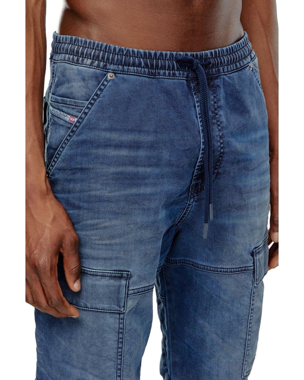 DIESEL Blue 2050 D Krooley Cargo Jeans for men