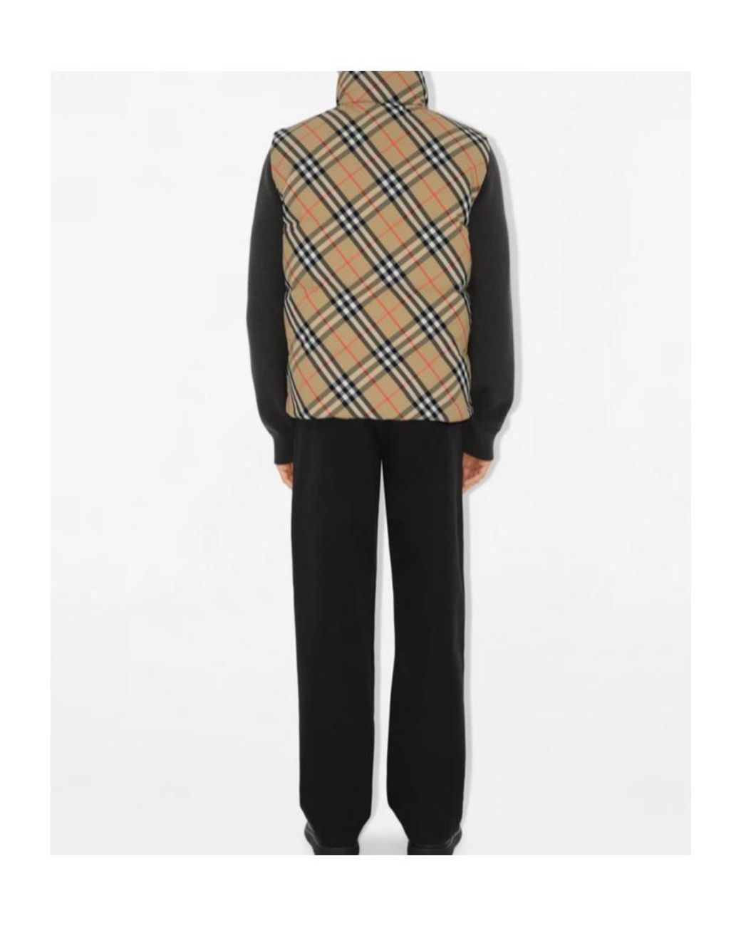 Burberry Multicolor Reversible Check Nylon Padded Gilet for men