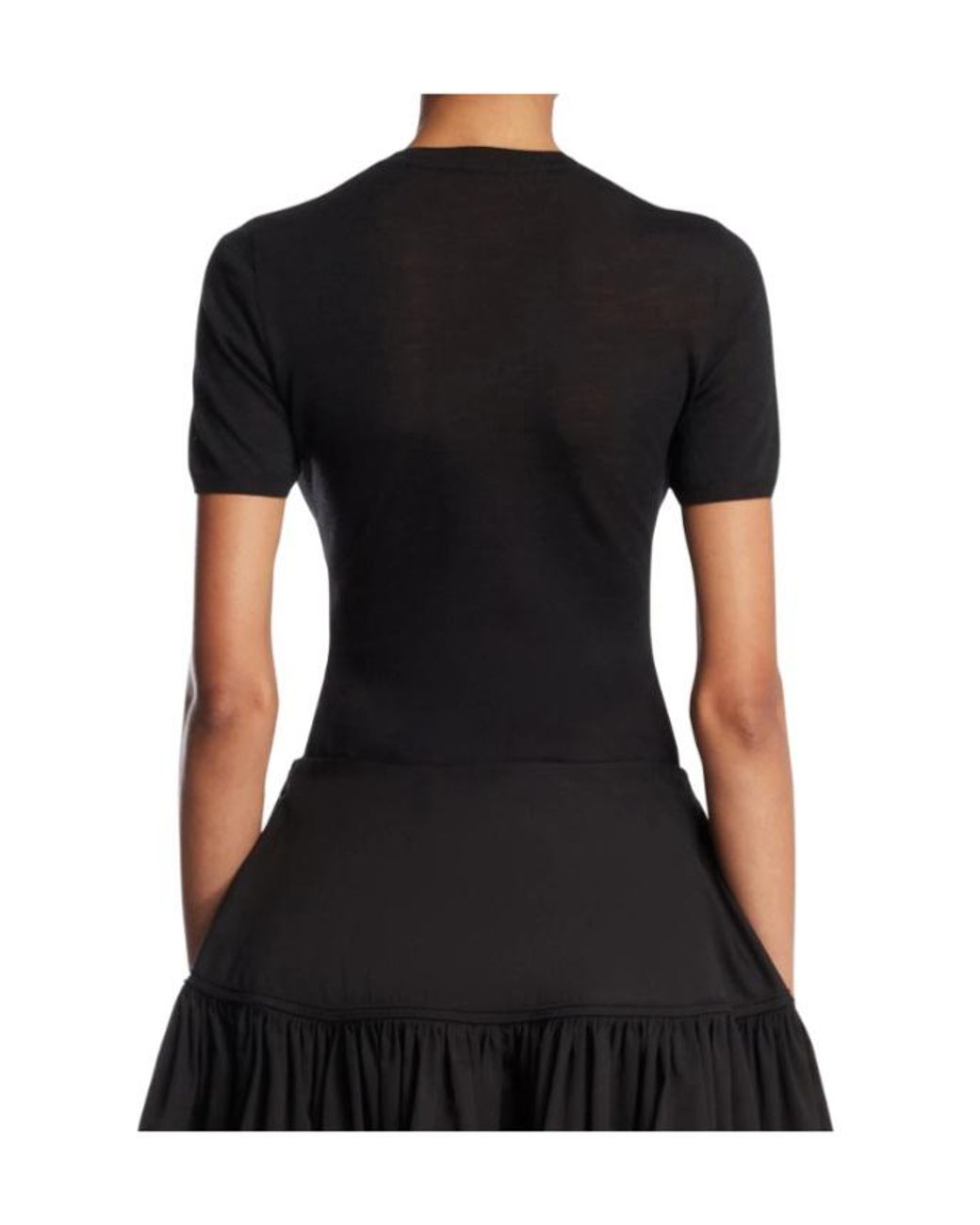 Alaïa Black Short-Sleeved Bodysuit