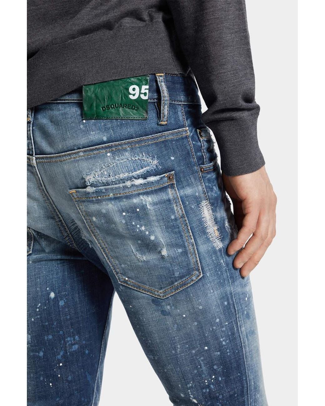 DSquared² Blue Belt Loop Jeans for men