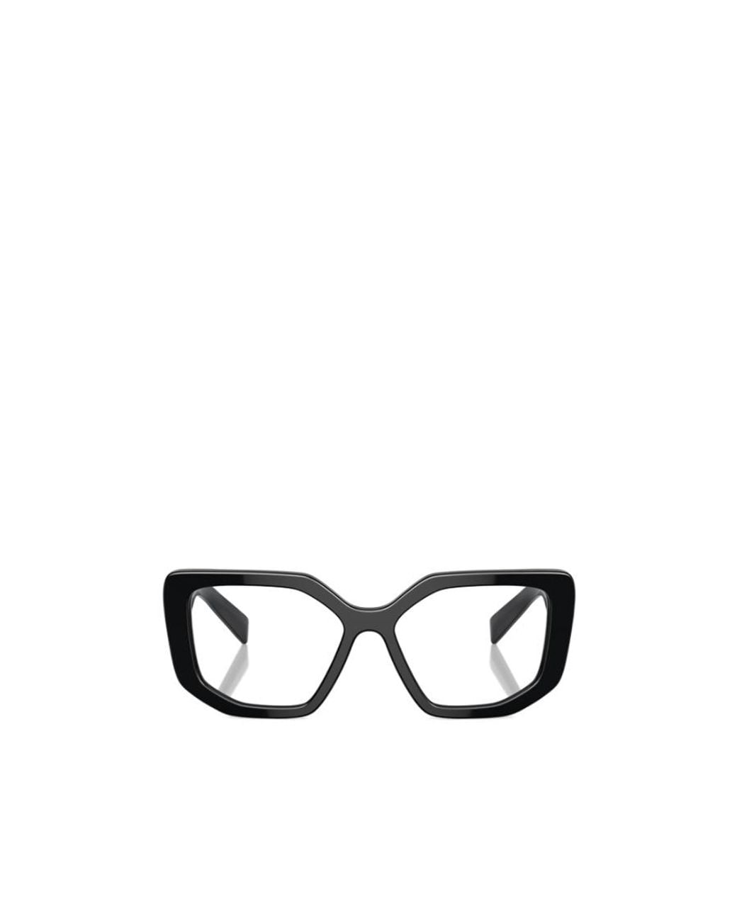 Prada White Eyewear Irregular-Frame Glasses