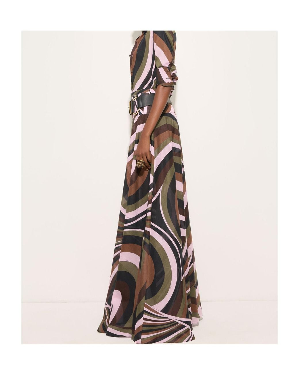 Emilio Pucci White Pucci Iride Print Muslin Skirt