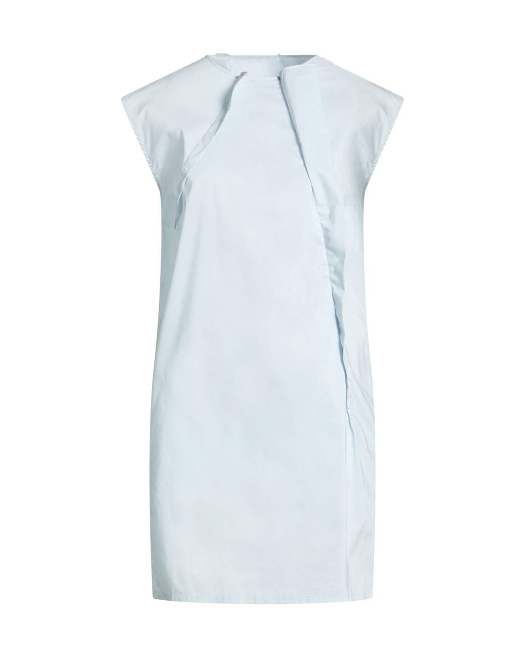 MM6 by Maison Margiela Blue Sleeveless Ruched Dress