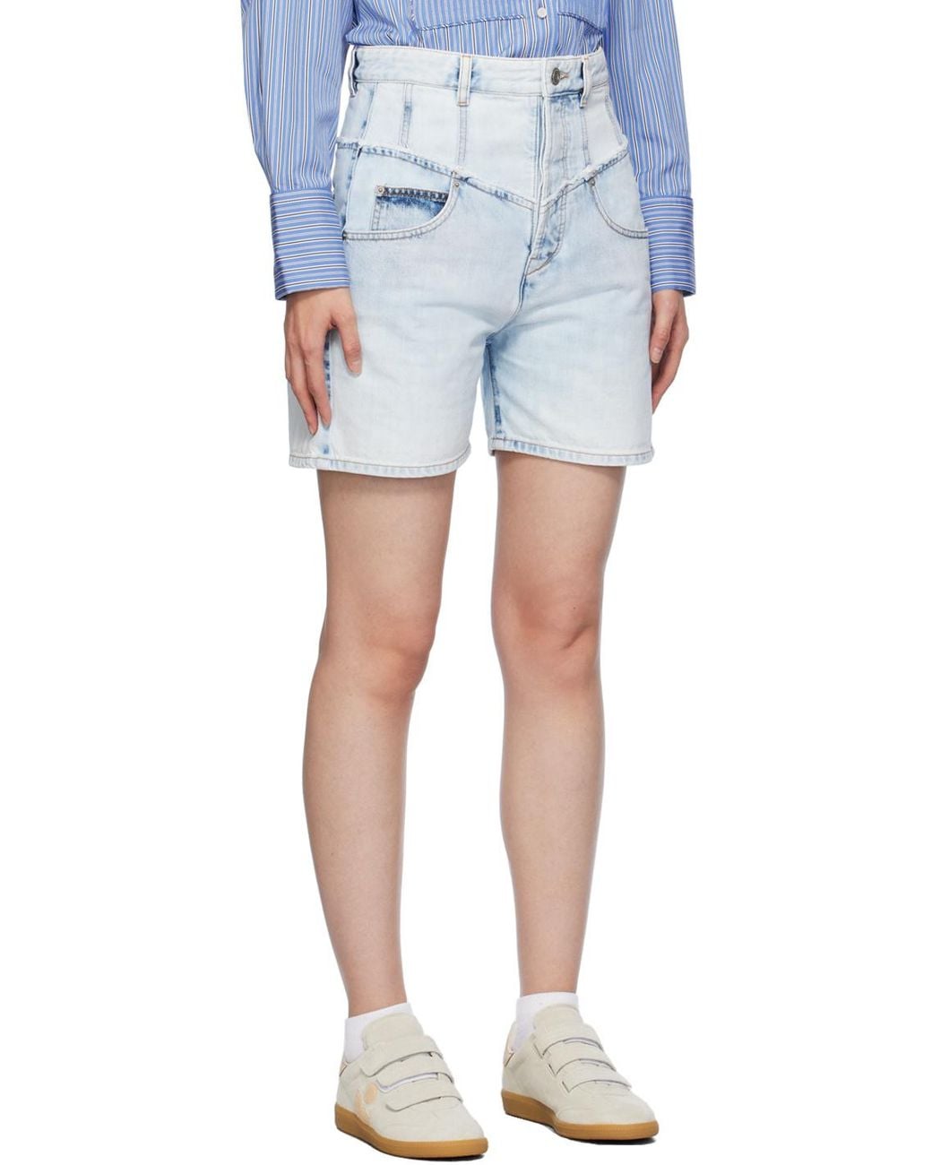 Isabel Marant Blue Oreta Shorts