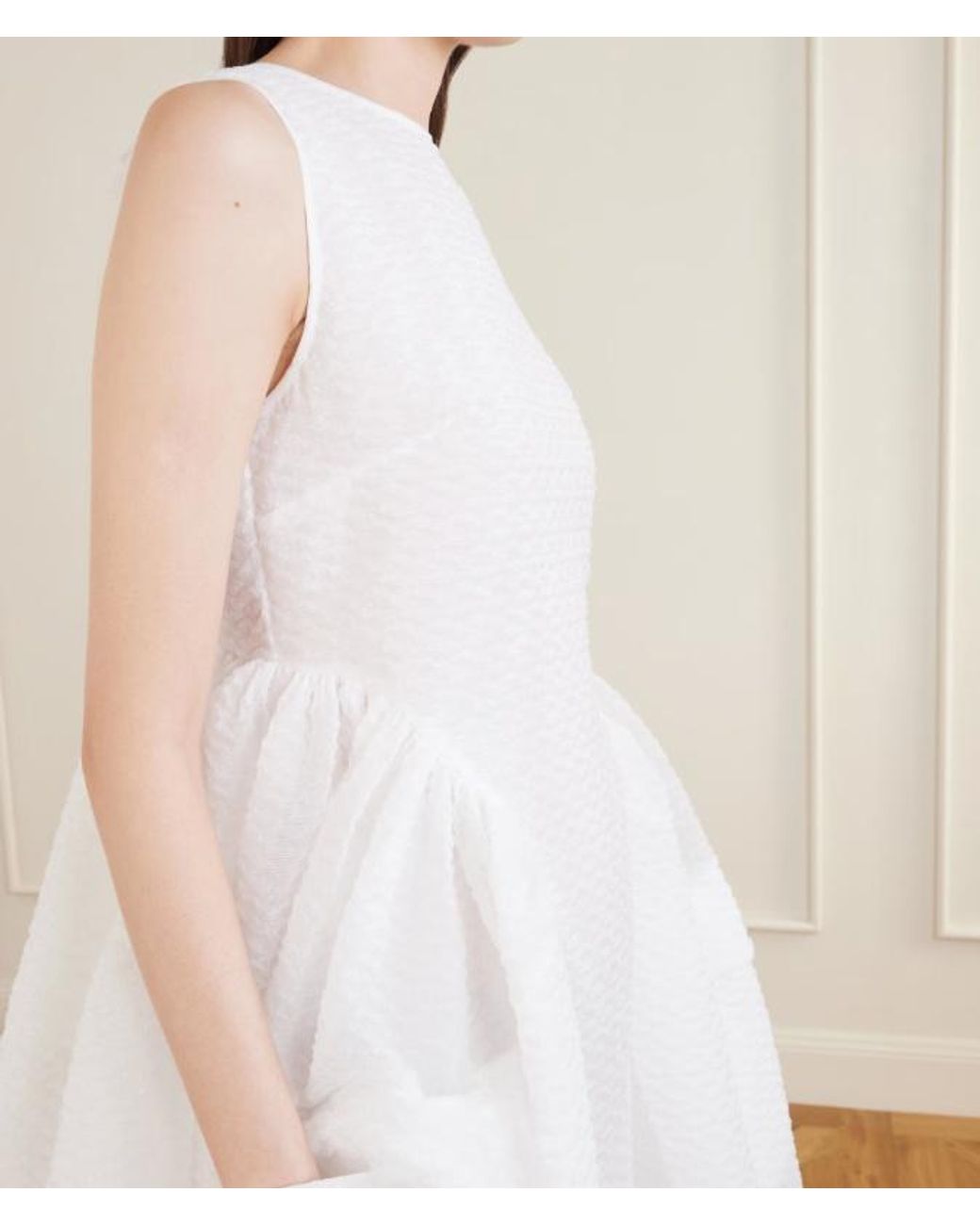 CECILIE BAHNSEN White Pocket Plumeria Petit Dress