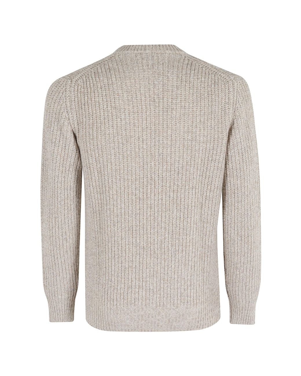 Kangra Cashmere Gray Ribbed Sweater for men