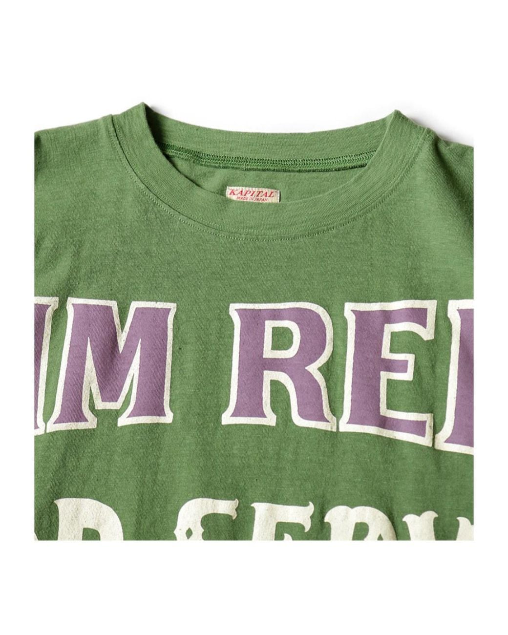 Kapital Green Huge-T Slogan-Print T-Shirt for men