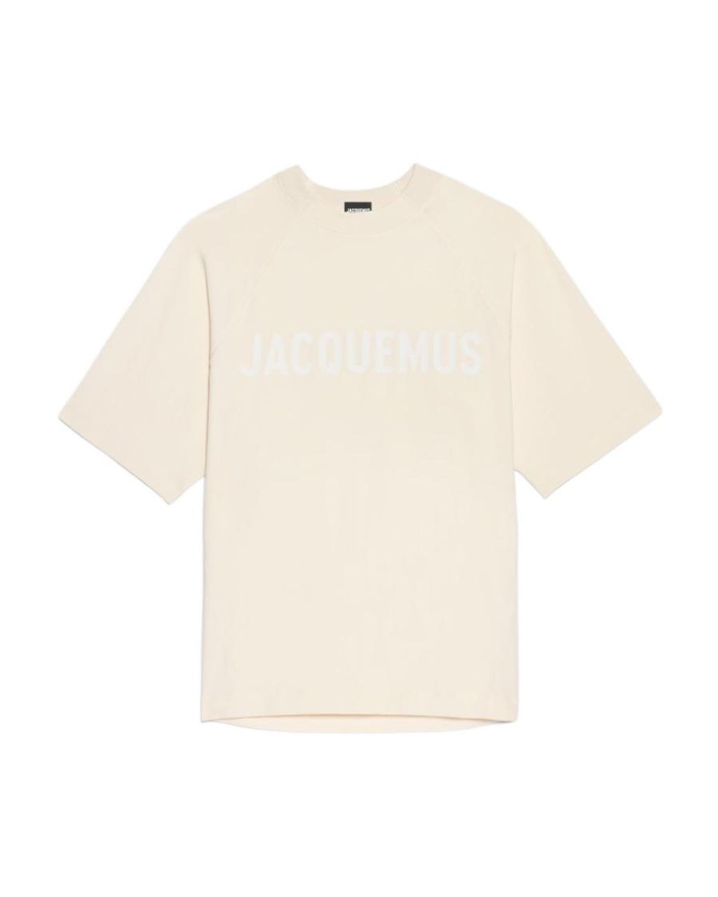 Jacquemus White Typo Crewneck T-Shirt for men