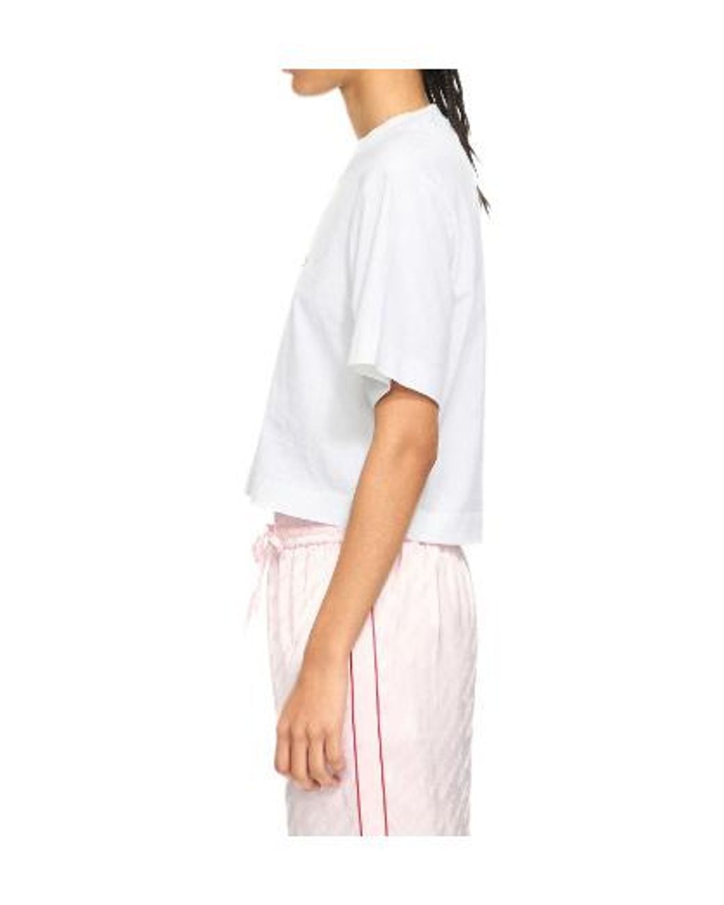 Off-White c/o Virgil Abloh White Bookish Glowing Flower Cropped T-Shirt