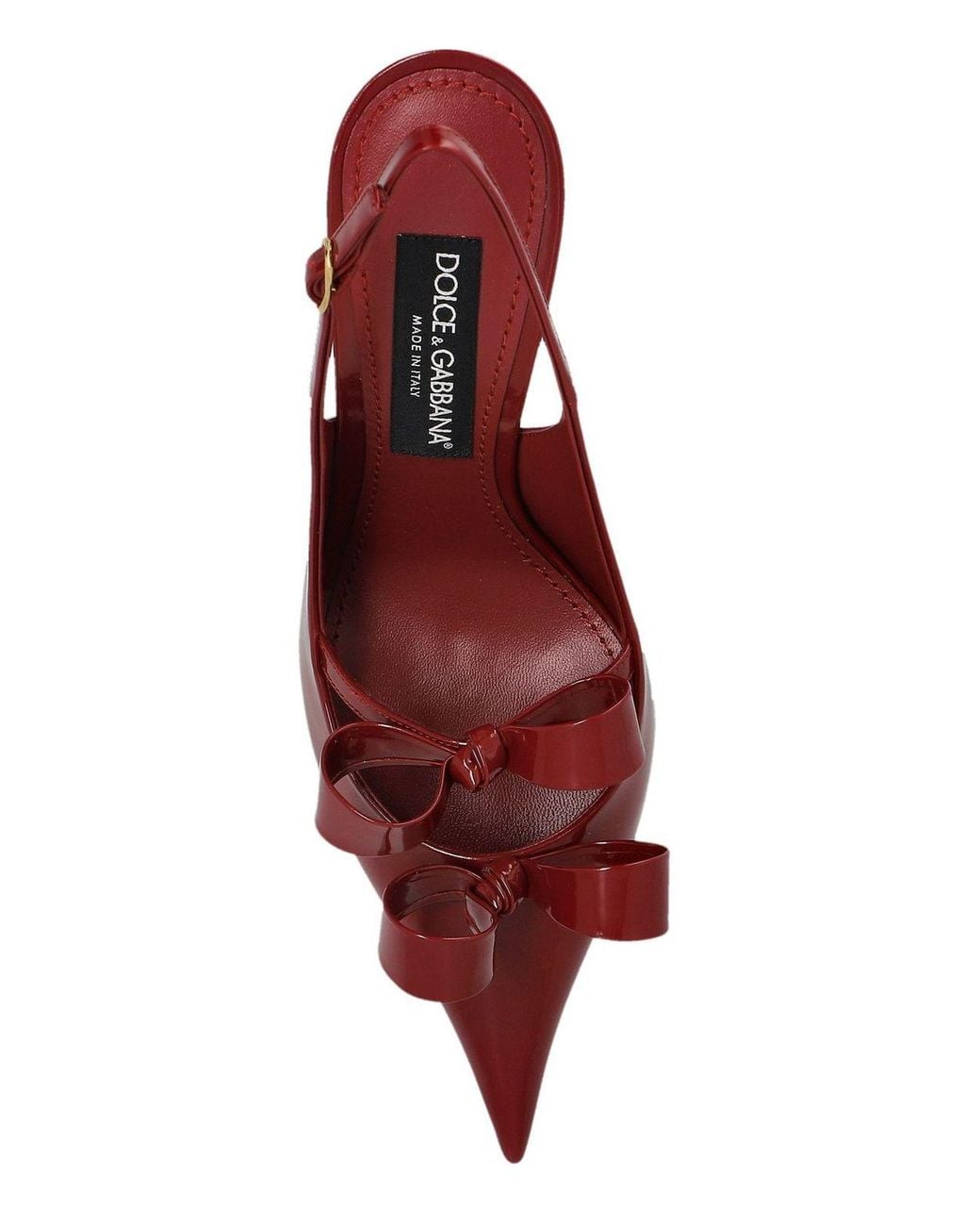 Dolce & Gabbana Red Bow Detailed Pointed Toe Pumps