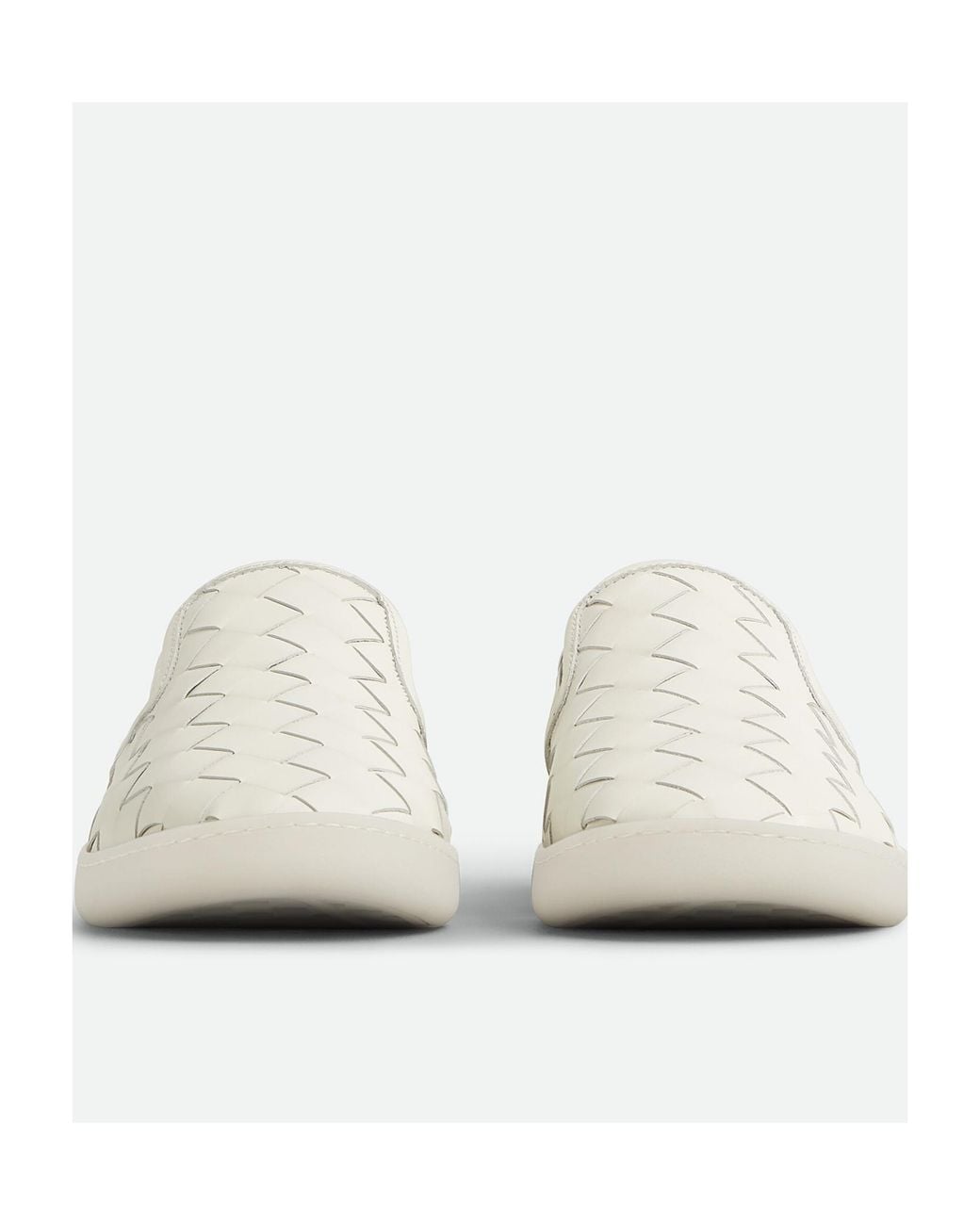 Bottega Veneta White Sawyer Leather Sneakers