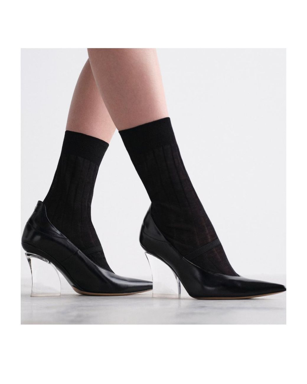 Fendi Black Cuneo Pointed-Toe Pumps