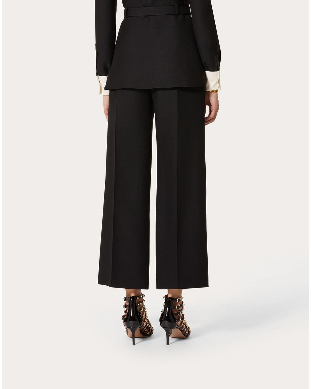 Valentino Black Tailored Wide-Leg Trousers