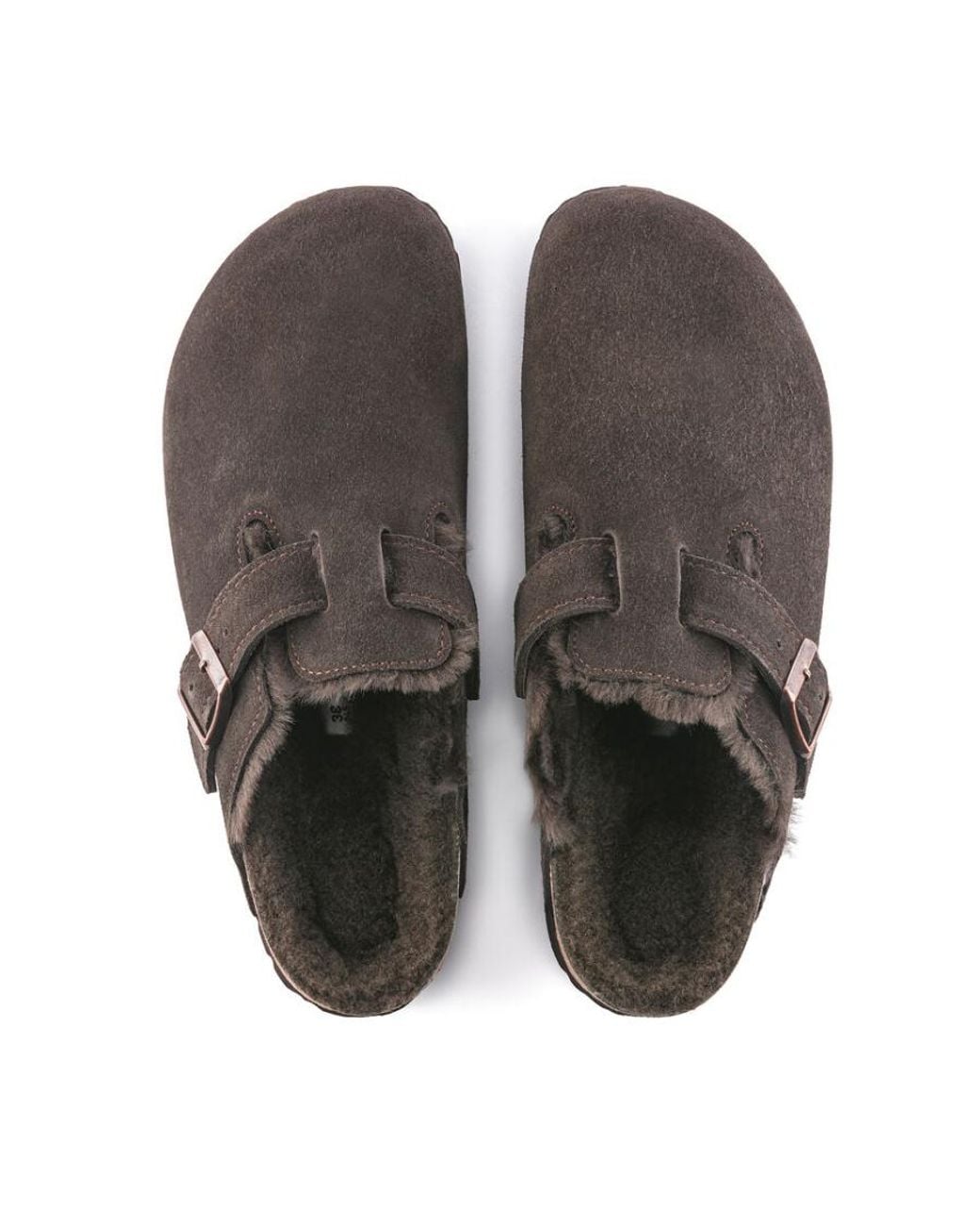 Birkenstock Gray Boston Shearling Clogs for men