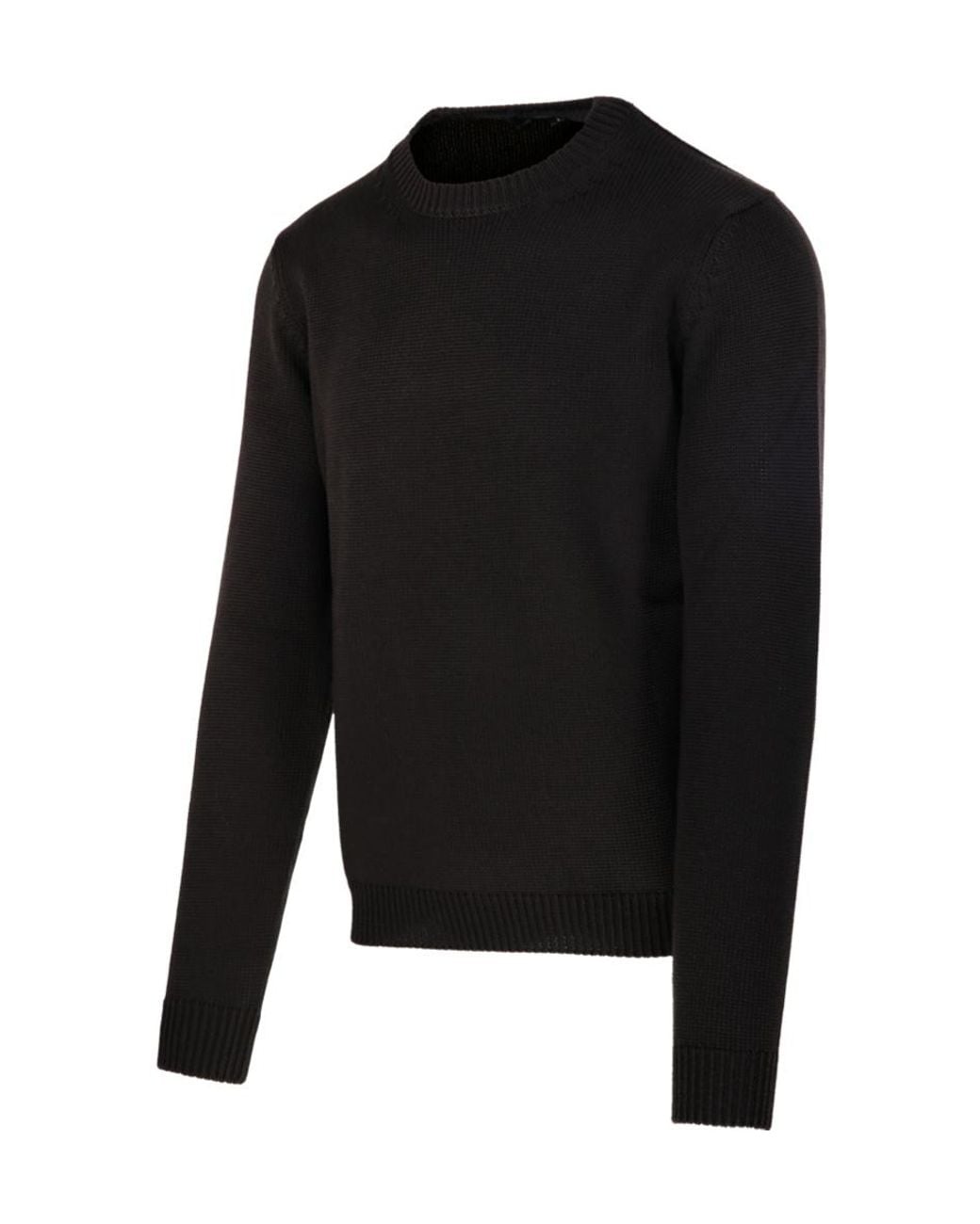 Roberto Collina Black Round-Neck Sweater for men