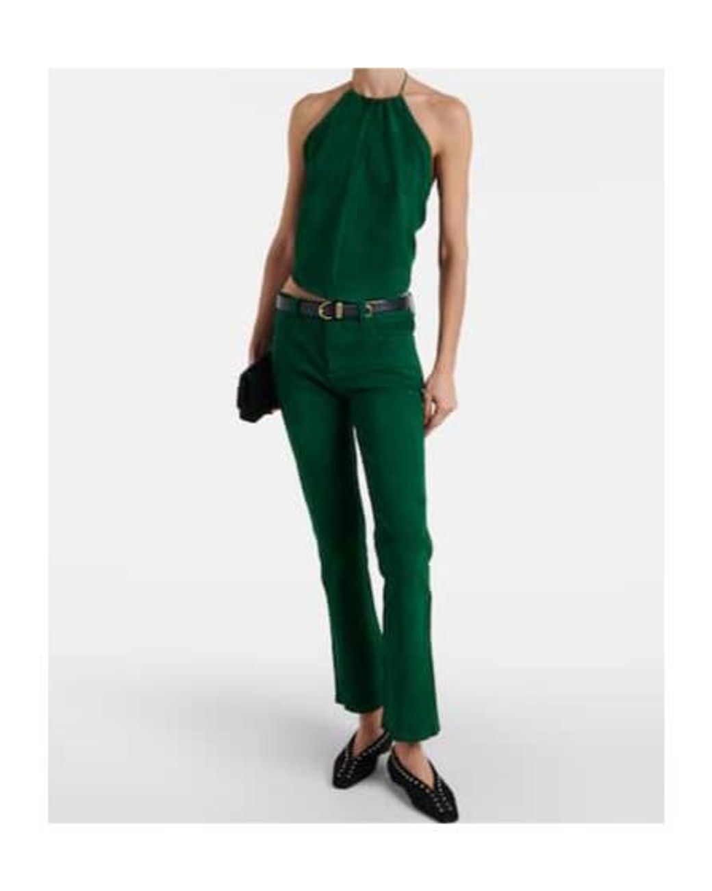 Stouls Green Rosie Halterneck Suede Top