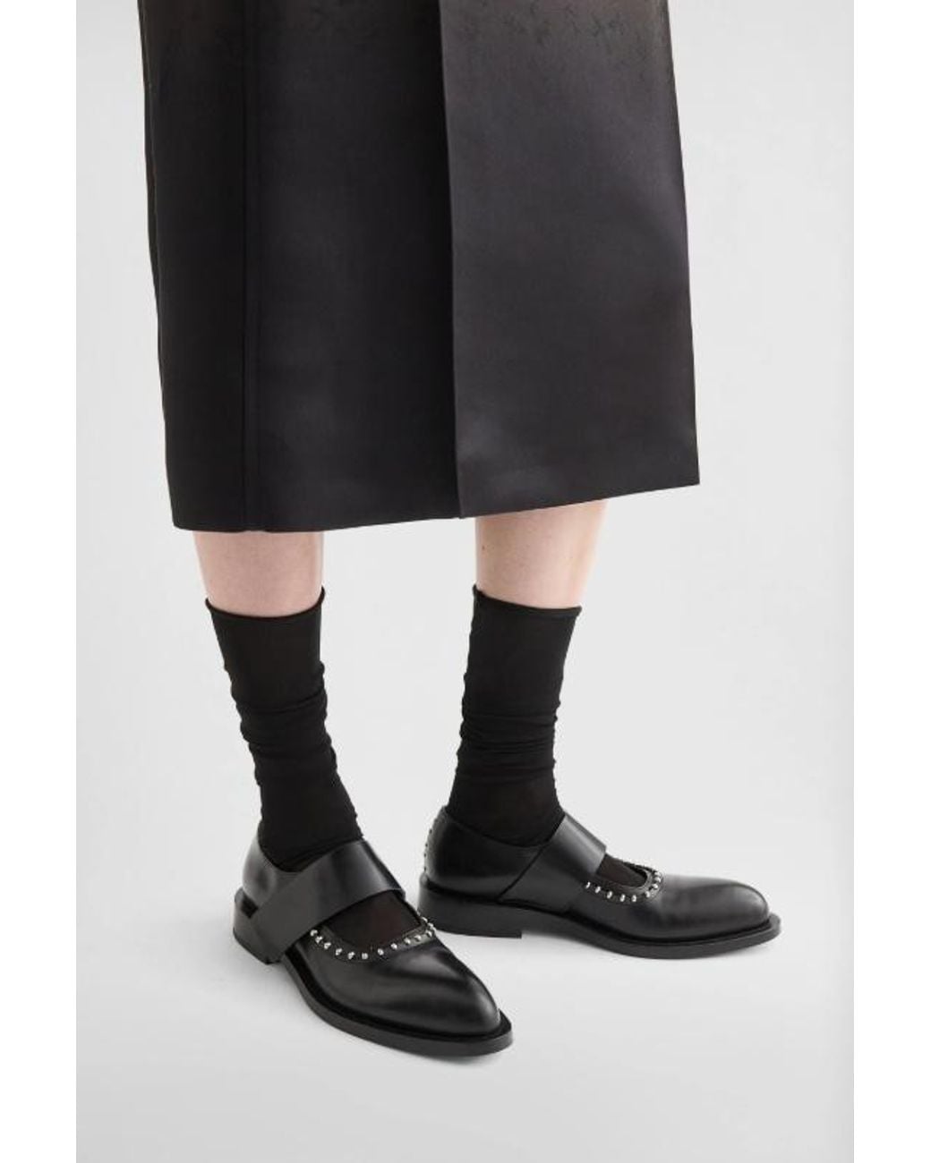 Jil Sander Black Mary Jane Pumps